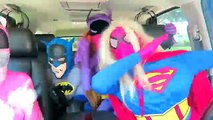 Superhero Superstars Fat Superman Spiderman vs Joker Frozen Elsa Kat Karmashian Fun Superhero