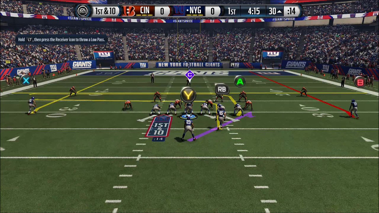 TD Beckham Jr. vs Cincinnati Madden NFL 16