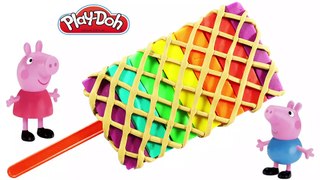 Play doh ice cream toys - with peppa pig stop motion animation funny videos