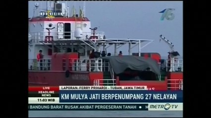 Indonesia searches for 15 missing fishermen after boat collision