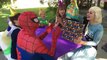 Frozen Elsa Mustache Spiderman Captain America vs Maleficent Birthday Prank Superhero Kids In 4K