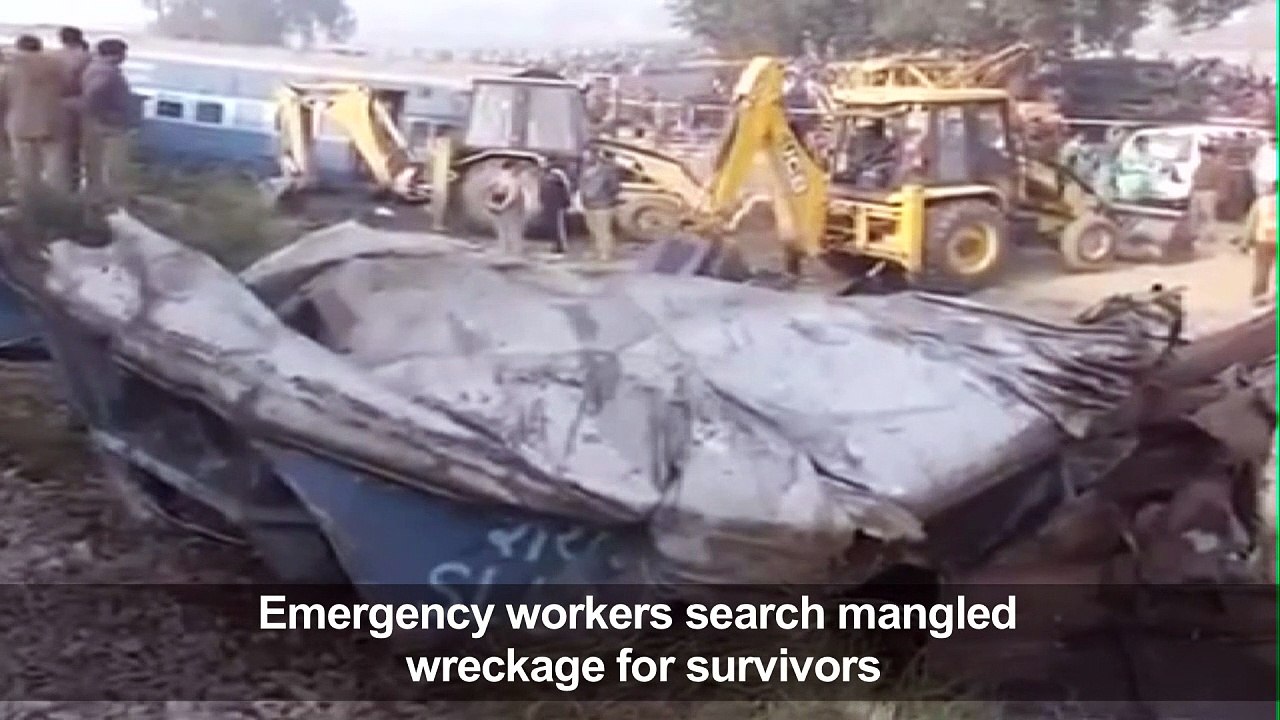 Over 100 killed as Indian train derails