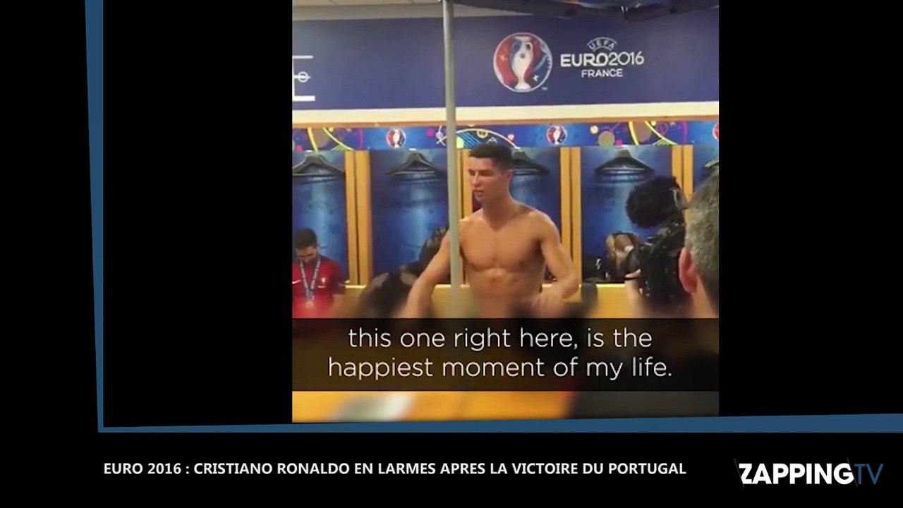 Cristiano Ronaldo en larmes après la victoire du Portugal à l’Euro 2016, son émouvant discours dévoilé (Vidéo)