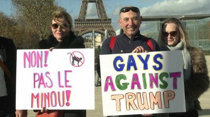 Peu de monde pour la marche contre Donald Trump à Paris