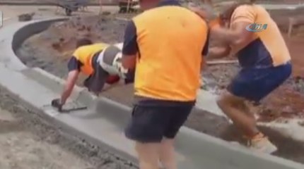 İşçilerin takım çalışması gülümsetti