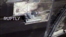 Syria: Drone shows Russian missile strikes on IS as new offensive begins