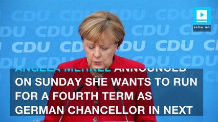 Angela Merkel announces she will seek 4th term as German chancellor