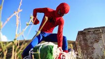 Red spiderman VS Superhero fights VS Joker VS Batman VS Lizard VS Ninja Turtle - Real life movie