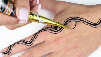 Easy simple Mehndi designs for hands- How to apply henna