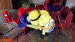 Minion kidnapped Spiderbaby Mininons vs Spiderman w Super Hulk Minion Fun Superhero in Real Life