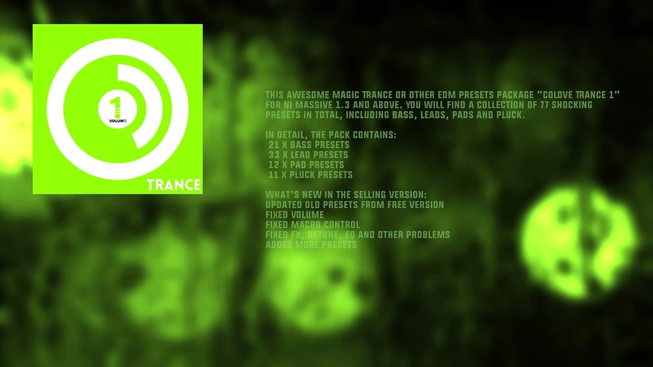 COLOVE Trance 1 for NI Massive