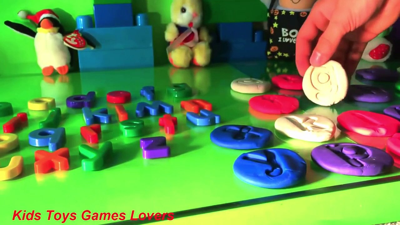 kids lovers $ learning colors with play doh and abc letters