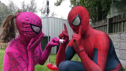 Spiderman and Spidergirl Compilation w Joker Venom GOOD DINOSAUR Fun  part3