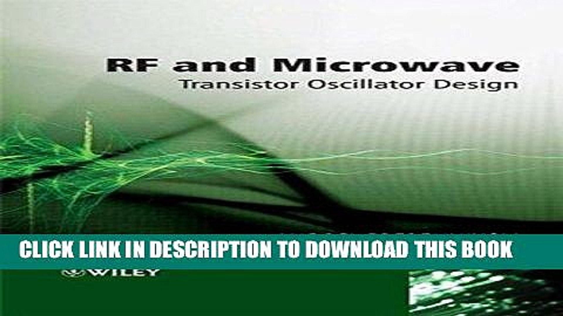 Ebook Rf And Microwave Transistor Oscillator Design Free Read - 