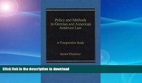 FAVORITE BOOK  Policy and Methods in German and American Antitrust Law: A Comparative Study  BOOK