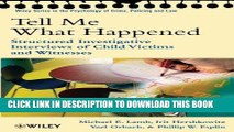 [PDF] Tell Me What Happened: Structured Investigative Interviews of Child Victims and Witnesses