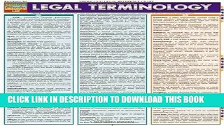 Best Seller Legal Terminology (Quickstudy: Law) Free Read