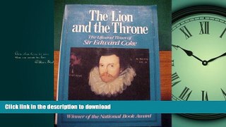 READ  The Lion and the Throne: The Life and Times of Sir Edward Coke : 1552-1634  GET PDF