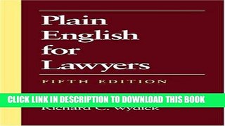 Best Seller Plain English for Lawyers Free Read