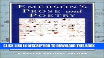 [PDF] Emerson s Prose and Poetry (Norton Critical Editions) Popular Colection