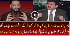 Aamir Liaquat Grilled Hamid Mir On Defending Nawaz Sharif And Named Him Rul Gae Baba