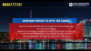 Admission Process to Apply for Canada
