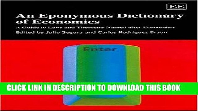 [PDF] An Eponymous Dictionary Of Economics: A Guide To Laws And Theorems Named After Economists