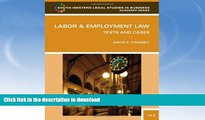 READ BOOK  Labor and Employment Law: Text   Cases (South-Western Legal Studies in Business