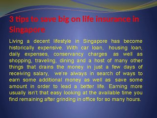 3 tips to save big on life insurance in Singapore