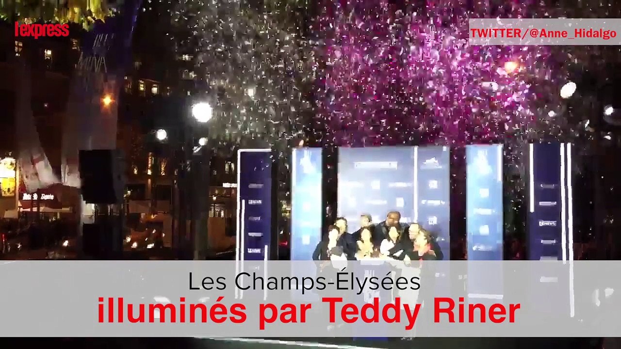 Paris: les Champs-Élysées illuminés par Teddy Riner