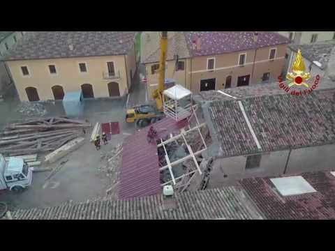 Norcia - Terremoto. Ricognizione da drone (19.11.16)