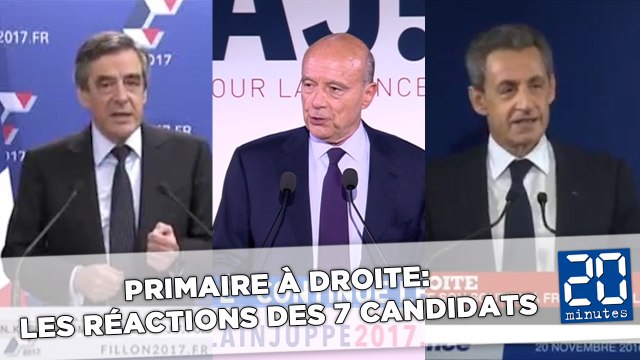 Primaire à droite: Les réactions des 7 candidats à l'issue du premier tour