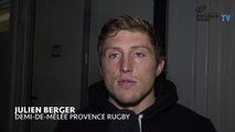 Julien Berger après Bourg-en-Bresse / Provence Rugby