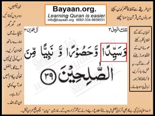Quran in urdu Surah 003 Ayat 039B Learn Quran translation in Urdu Easy Quran Learning