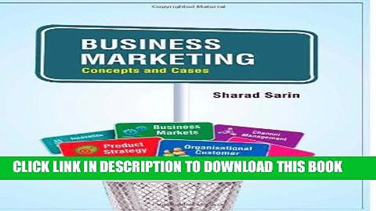 [PDF] Epub Business Marketing: Concepts and Cases Full Download