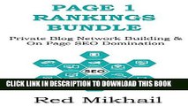 [PDF] Mobi PAGE ONE RANKINGS (Updated for 2016): Private Blog Network Building   On Page SEO