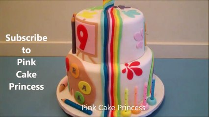 Arts & Craft Rainbow Cake How to - Pink Cake Princess