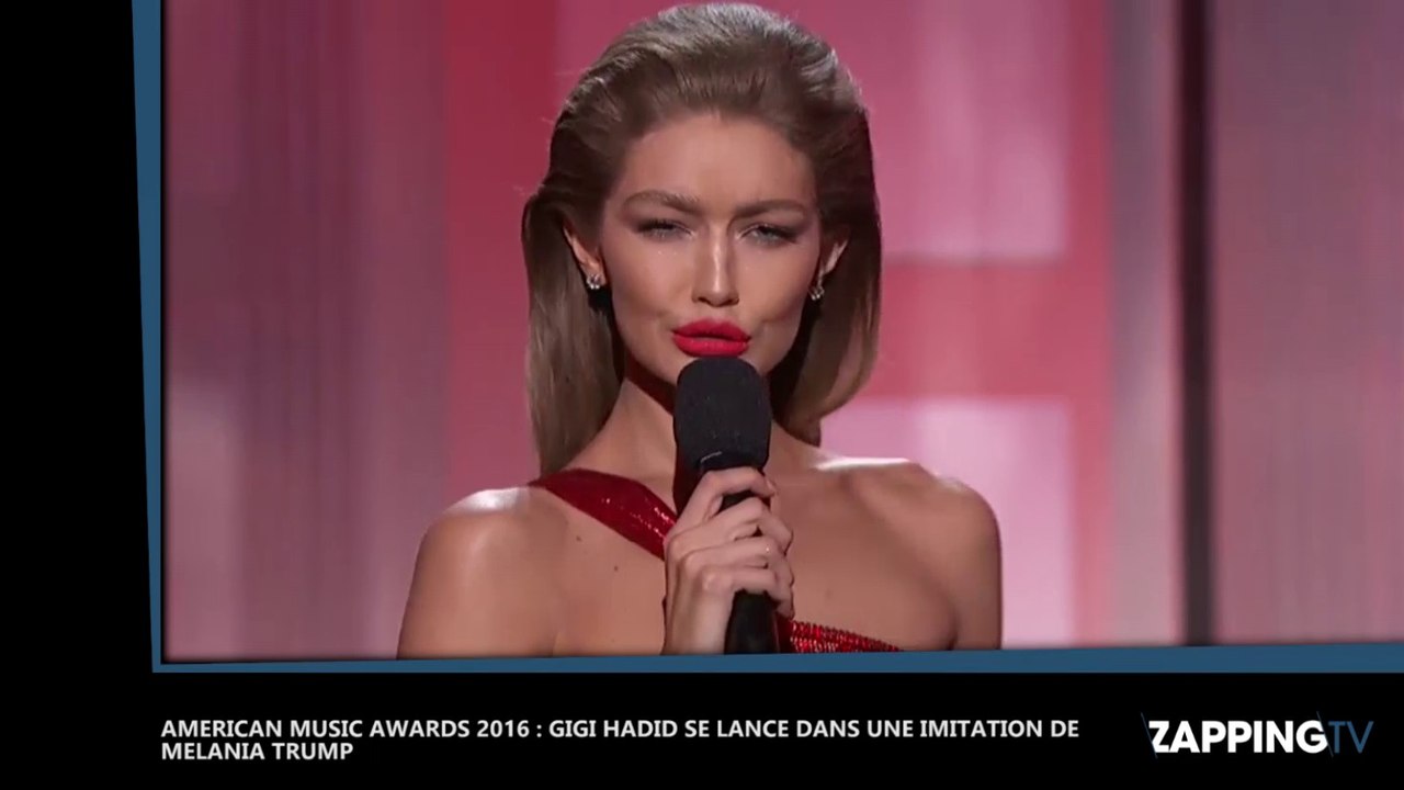 American Music Awards 2016 : Gigi Hadid se lance dans une imitation hilarante de Melania Trump