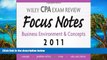 Books to Read  Wiley CPA Examination Review Focus Notes: Business Environment and Concepts 2011
