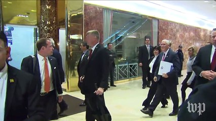 Pence arrives at Trump Tower for transition talks