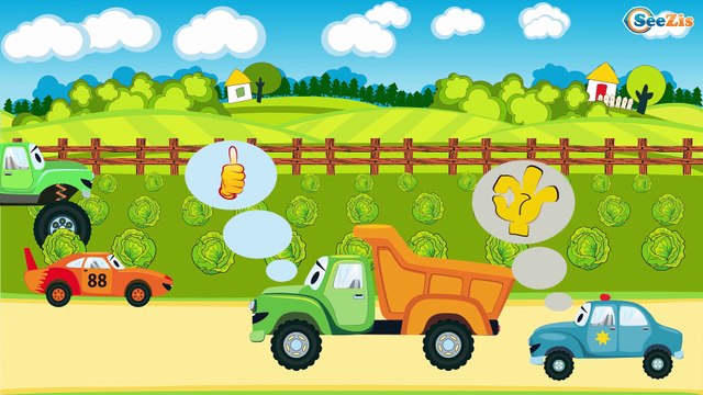 Cars & Trucks Cartoons - The Police Car | Emergency Vehicles | Cop Cars Video for kids