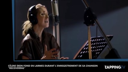 Céline Dion en larmes dans les studios pour l'enregistrement de "Recovering" (Vidéo)
