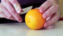 Cut in half an orange and creates something amazing