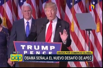 Aboga por el comercio global: Obama señaló el nuevo desafío de APEC
