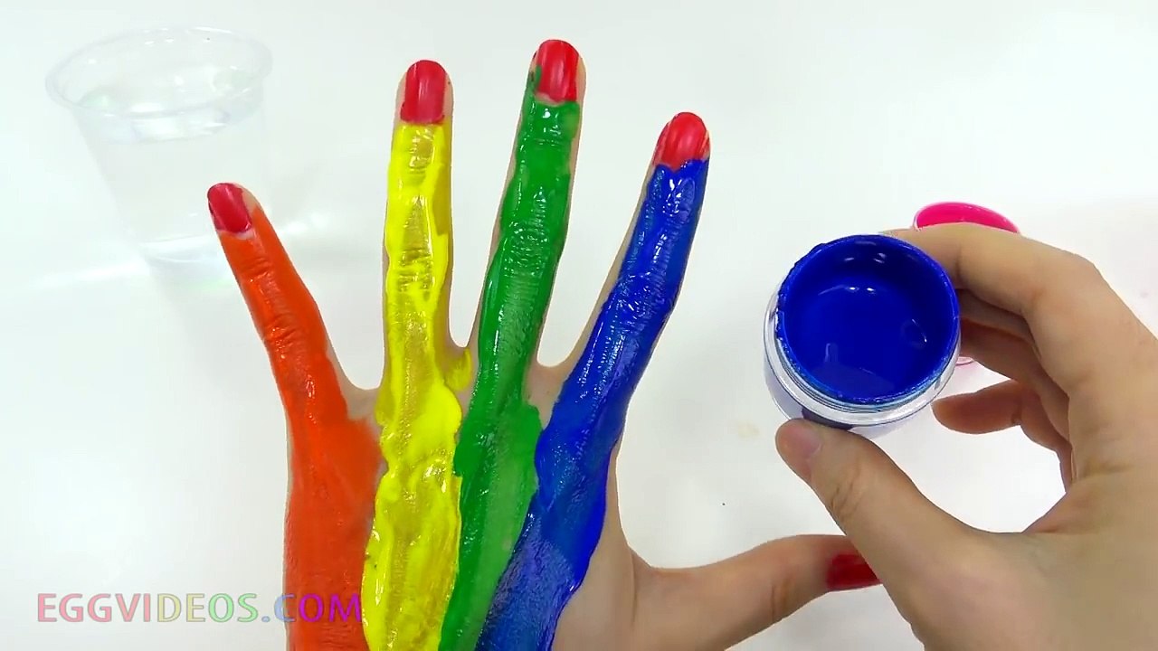 Learn Colors for Children Body Paint Finger Family Song Nursery Rhymes Learning Video EggV