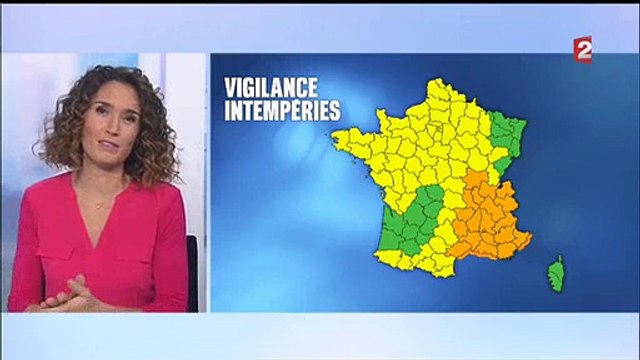 Intempéries: Météo France place 20 départements en vigilance orange pluie inondation , orages ou vents violents