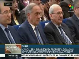 Siria rechaza administración autónoma para Alepo propuesta por la ONU