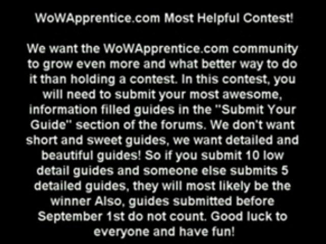 WoWApprentice.com Contest!