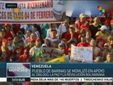 Pueblo venezolano se manifiesta en Barinas en apoyo a la Revolución