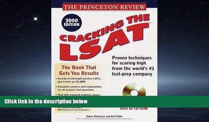 READ THE NEW BOOK Princeton Review: Cracking the LSAT with Sample Tests on CD-ROM, 2000 Edition